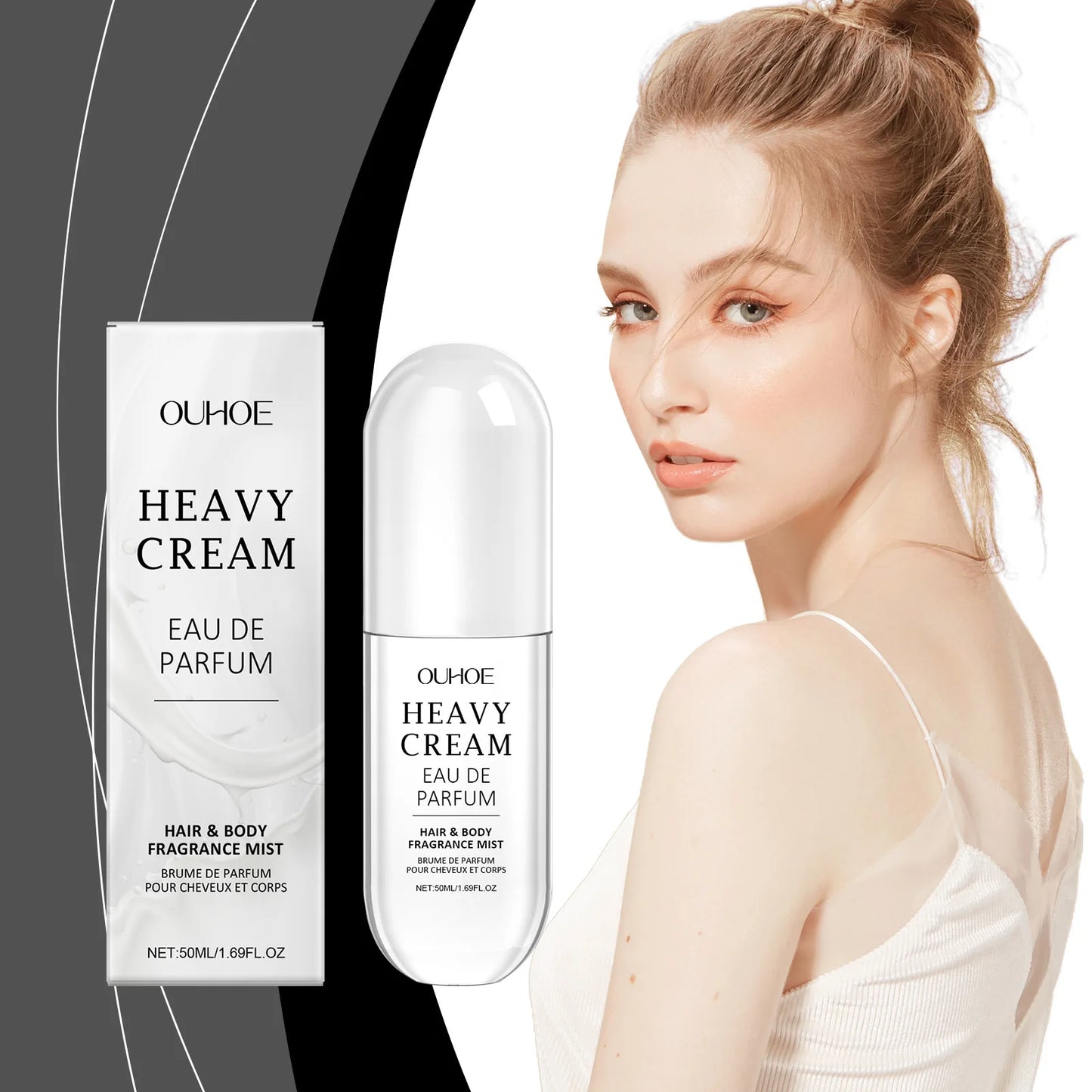 Ouhoe 50ml Light Milk Fragrance Perfume Charm Release Hair Body Spray Birthday Valentine's Day Gifts Flirting Pheromone Perfume